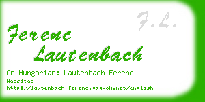 ferenc lautenbach business card